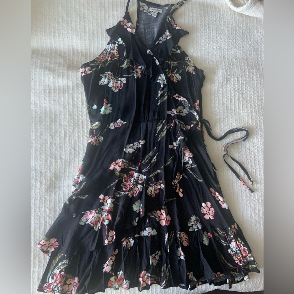 Floral Black Dress